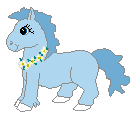 poney bleu